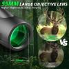 image12x55 Monocular for Adults High Power  Aurosports Compact Portable Monoculars for Bird Watching  HD Monoculars with Smartphone Adapter Tripod Camera for Hunting Hiking Camping Wildlife12x55
