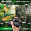 image12x55 Monocular for Adults High Power  Aurosports Compact Portable Monoculars for Bird Watching  HD Monoculars with Smartphone Adapter Tripod Camera for Hunting Hiking Camping Wildlife12x55