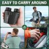 imageAurosports 10x25 Binoculars for Adults and Kids Large View Compact Binoculars with Low Light Vision Easy Focus Small Binocular for Bird Watching Outdoor Travel Sightseeing Concert Hunting Hiking15x25Black