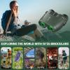 imageAurosports 10x25 Binoculars for Adults and Kids Large View Compact Binoculars with Low Light Vision Easy Focus Small Binocular for Bird Watching Outdoor Travel Sightseeing Concert Hunting Hiking15x25Green