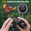 imageAurosports 10x25 Binoculars for Adults and Kids Large View Compact Binoculars with Low Light Vision Easy Focus Small Binocular for Bird Watching Outdoor Travel Sightseeing Concert Hunting Hiking12x32Black