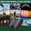 imageAurosports 10x25 Binoculars for Adults and Kids Large View Compact Binoculars with Low Light Vision Easy Focus Small Binocular for Bird Watching Outdoor Travel Sightseeing Concert Hunting Hiking16x32Black