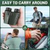 imageAurosports 10x25 Binoculars for Adults and Kids Large View Compact Binoculars with Low Light Vision Easy Focus Small Binocular for Bird Watching Outdoor Travel Sightseeing Concert Hunting Hiking15x25Green