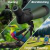 imageAurosports 2575X80 Spotting Scope with Tripod  BAK4 High Definition Waterproof Spotter Scope for Target Shooting Hunting Bird Watching Scopes with Carrying Bag and Scope Phone Adapter Green