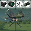 imageAurosports 2575X80 Spotting Scope with Tripod  BAK4 High Definition Waterproof Spotter Scope for Target Shooting Hunting Bird Watching Scopes with Carrying Bag and Scope Phone Adapter Green