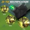 imageAurosports 2575X80 Spotting Scope with Tripod  BAK4 High Definition Waterproof Spotter Scope for Target Shooting Hunting Bird Watching Scopes with Carrying Bag and Scope Phone Adapter Green