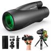 image12x55 Monocular for Adults High Power  Aurosports Compact Portable Monoculars for Bird Watching  HD Monoculars with Smartphone Adapter Tripod Camera for Hunting Hiking Camping Wildlife12x55
