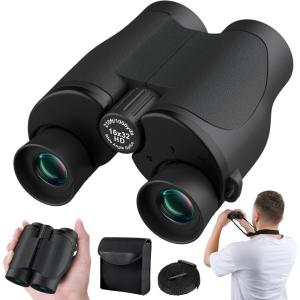 imageAurosports 10x25 Binoculars for Adults and Kids Large View Compact Binoculars with Low Light Vision Easy Focus Small Binocular for Bird Watching Outdoor Travel Sightseeing Concert Hunting Hiking16x32Black